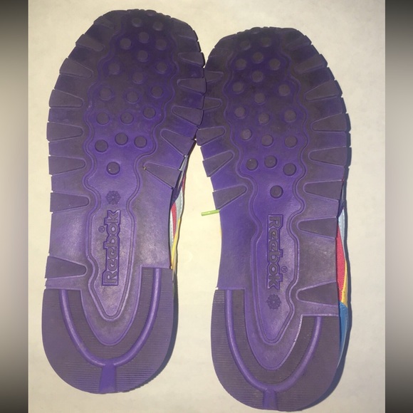 RARE Multi-Colored Reebok Classics Patent Leather Youth Size 5 - Picture 10 of 12